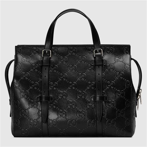 gucci gg embossed tote bag|gucci shopper tote bag.